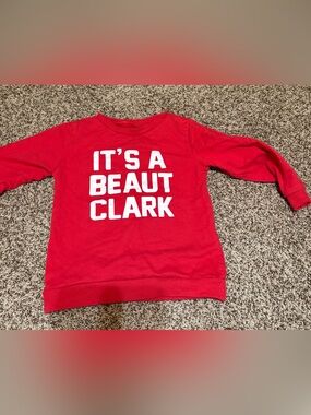 Red Graphic Sweatshirt "It's A Beaut Clark"